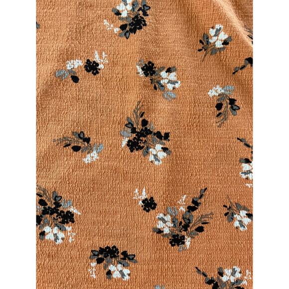 Melloday Medium Blouse Floral Ruffle Half Sleeve Style CET204681-TM Orange White - Picture 4 of 9